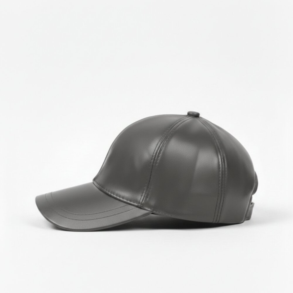 TELLARO Leather Baseball Cap - Gray - Picture 2 of 2